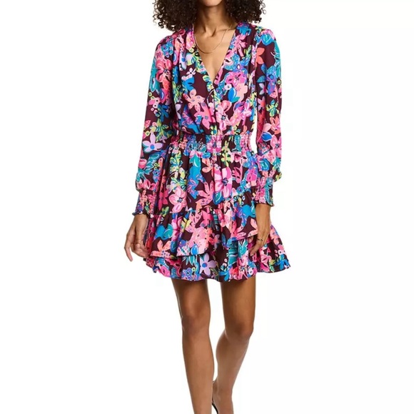Lilly Pulitzer NWT Cristiana Stretch Dress Cherry Ganache Bohemian Garden 16 - Picture 5 of 6